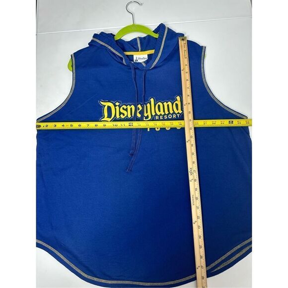 Disney Parks Mens 2X  Disneyland Resort 1955 Mickey Sleeveless Blue Gold Hoodie - Picture 5 of 9
